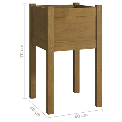 Fioriere da Giardino 2 pz Miele 40x40x70 cm in Legno di Pino - homemem39