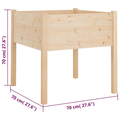 Fioriere da Giardino 2 pz 70x70x70 cm in Legno Massello di Pino - homemem39