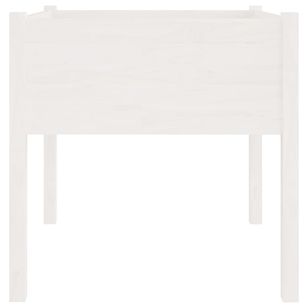 Fioriere da Giardino 2 pz Bianche 70x70x70 cm in Legno di Pino - homemem39