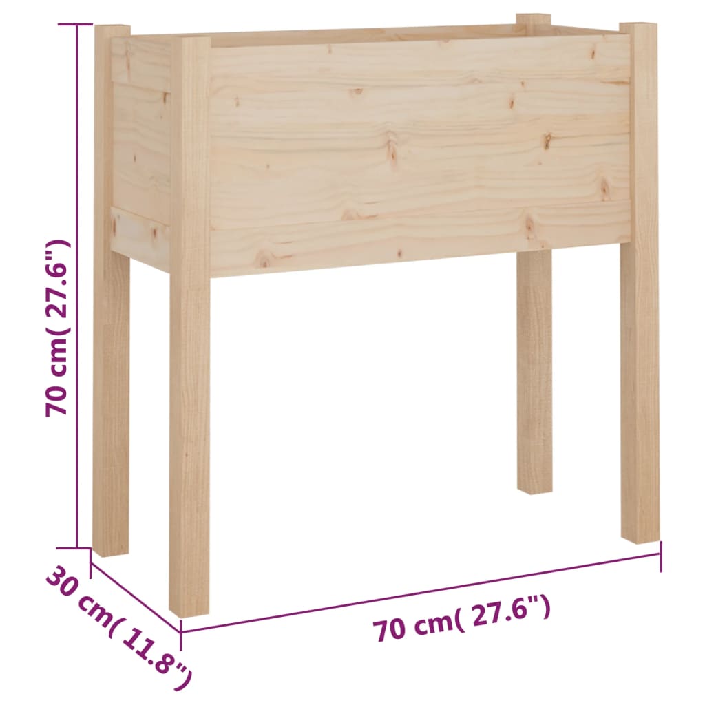 Fioriere da Giardino 2 pz 70x31x70 cm in Legno Massello di Pino - homemem39