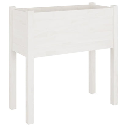 Fioriere da Giardino 2 pz Bianche 70x31x70 cm in Legno di Pino - homemem39