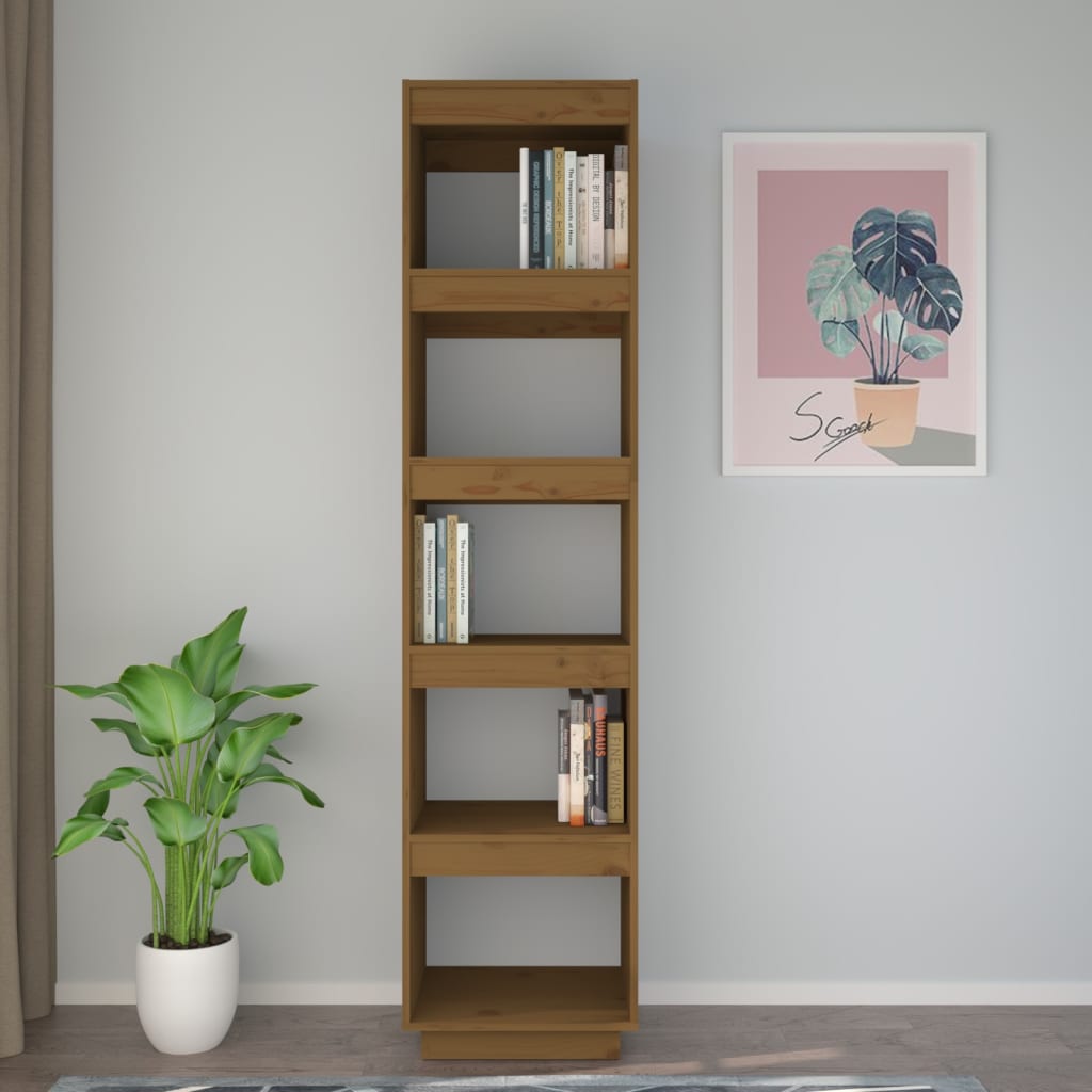 Libreria/Divisorio Miele 40x35x167 cm in Legno Massello di Pino - homemem39