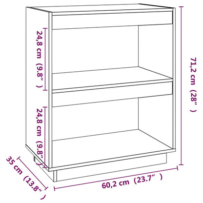 Libreria Marrone Miele 60x35x71 cm in Legno Massello di Pino - homemem39