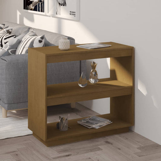 Libreria Marrone Miele 80x35x71 cm in Legno Massello di Pino - homemem39