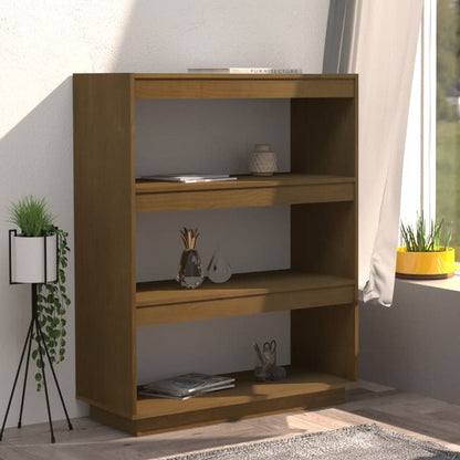 Libreria/Divisorio Miele 80x35x103 cm in Legno Massello di Pino - homemem39