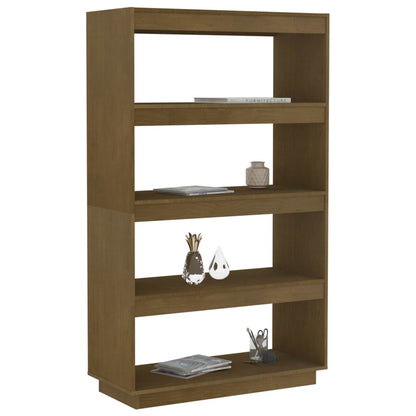 Libreria/Divisorio Marrone Miele 80x35x135 cm in Legno di Pino - homemem39