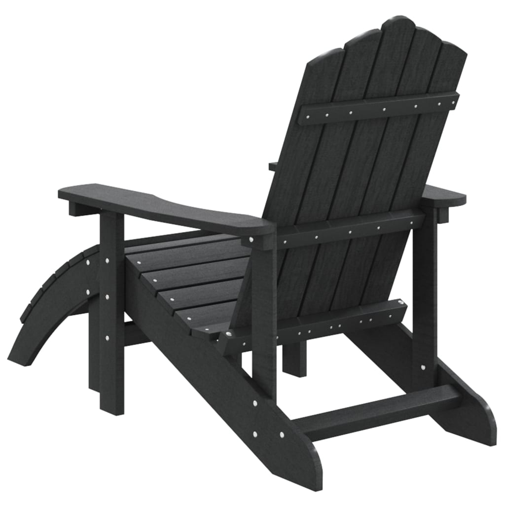 Sedia da Giardino Adirondack con Poggiapiedi Antracite HDPE - homemem39