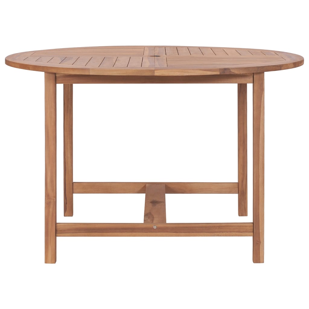 Tavolo da Pranzo da Giardino Ø110x75 cm Legno Massello di Teak - homemem39