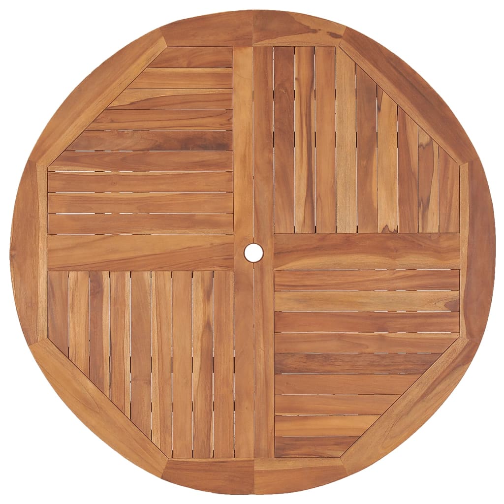 Tavolo da Pranzo da Giardino Ø110x75 cm Legno Massello di Teak - homemem39