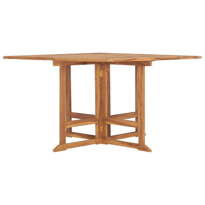 Tavolo da Giardino Pieghevole 110x110x75 cm in Massello di Teak - homemem39