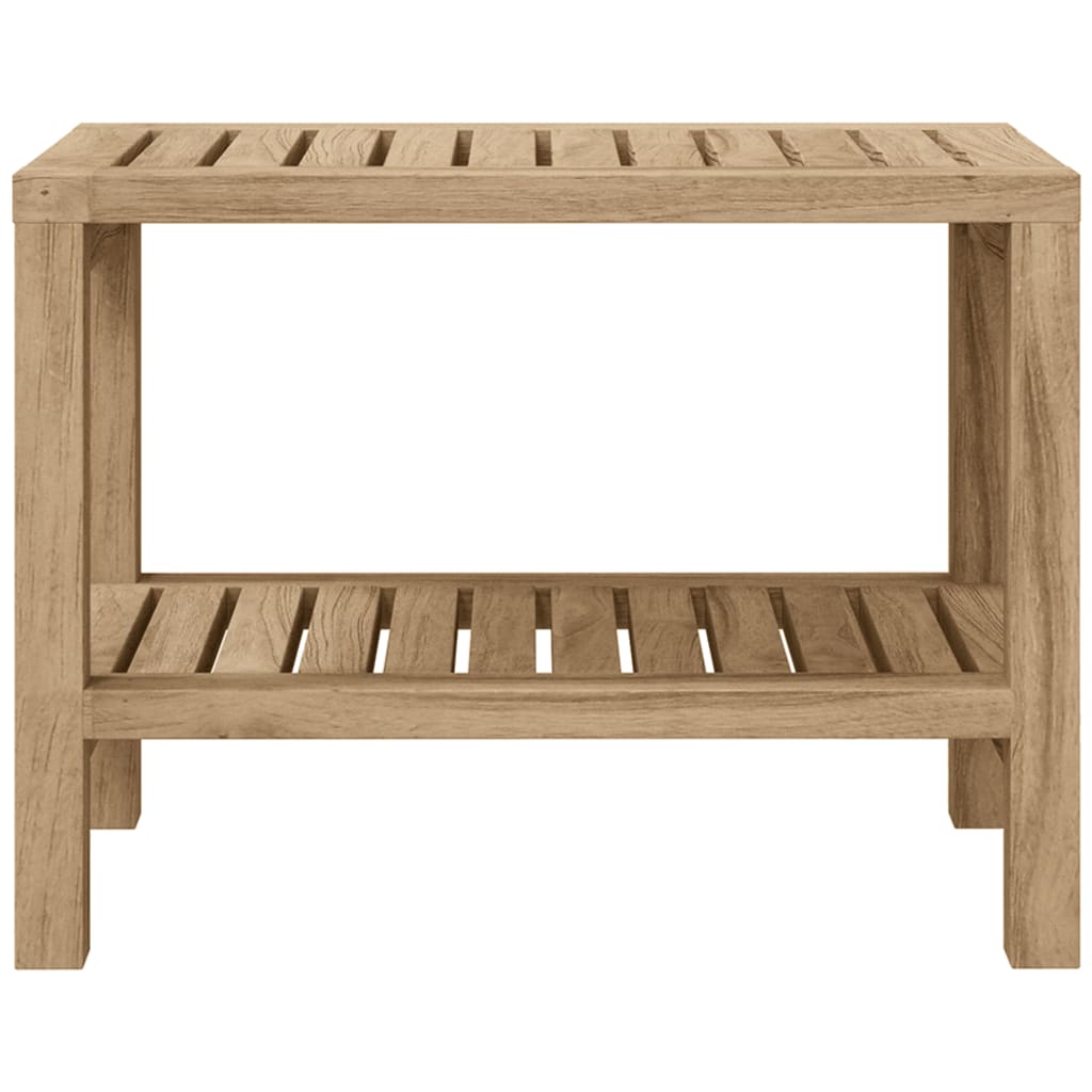 Tavolino da Bagno 60x30x45 cm in Legno Massello di Teak - homemem39