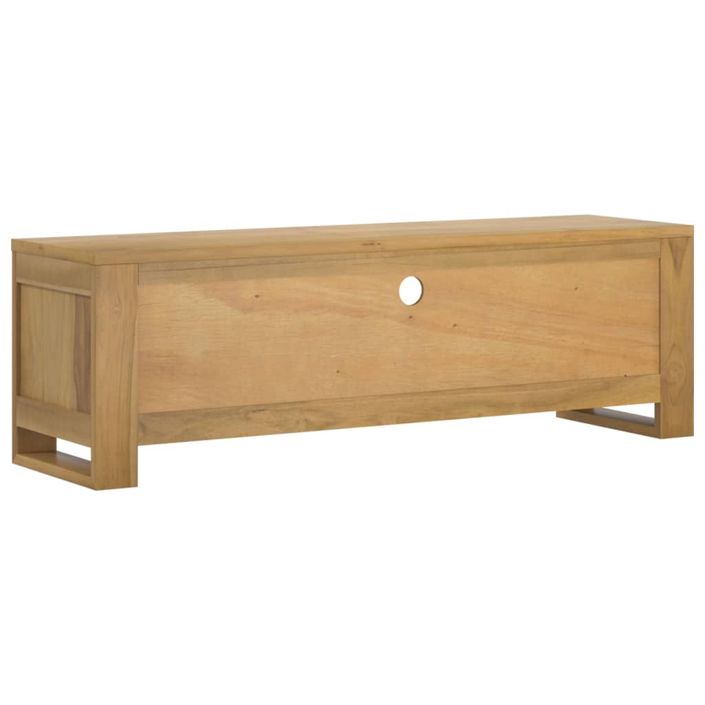 Mobile Porta TV 110x30x35 cm in Legno Massello di Teak - homemem39