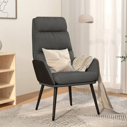 Sedia Relax Grigio Scuro in Tessuto - homemem39