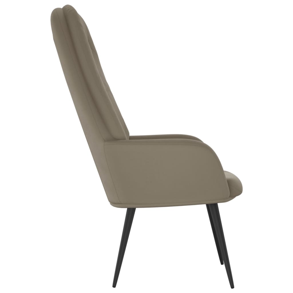 Sedia Relax Grigio Chiaro in Velluto - homemem39