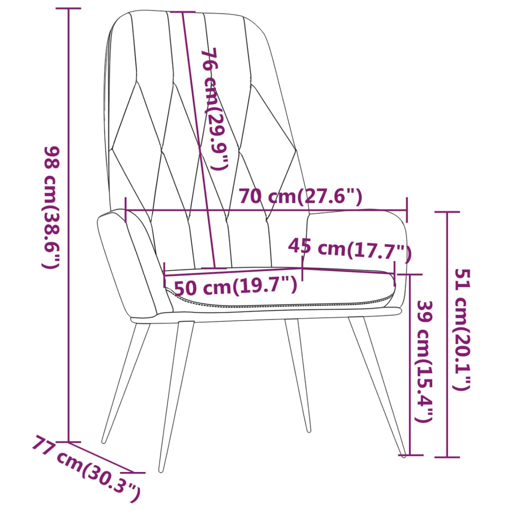 Sedia Relax Grigio Chiaro in Velluto - homemem39