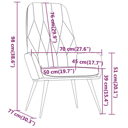 Sedia Relax Grigio Scuro in Velluto - homemem39