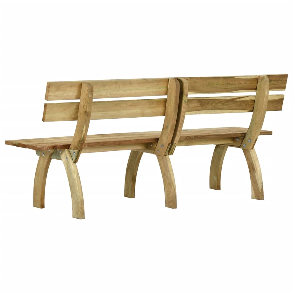 Panchina da Giardino 220 cm in Legno di Pino Impregnato - homemem39