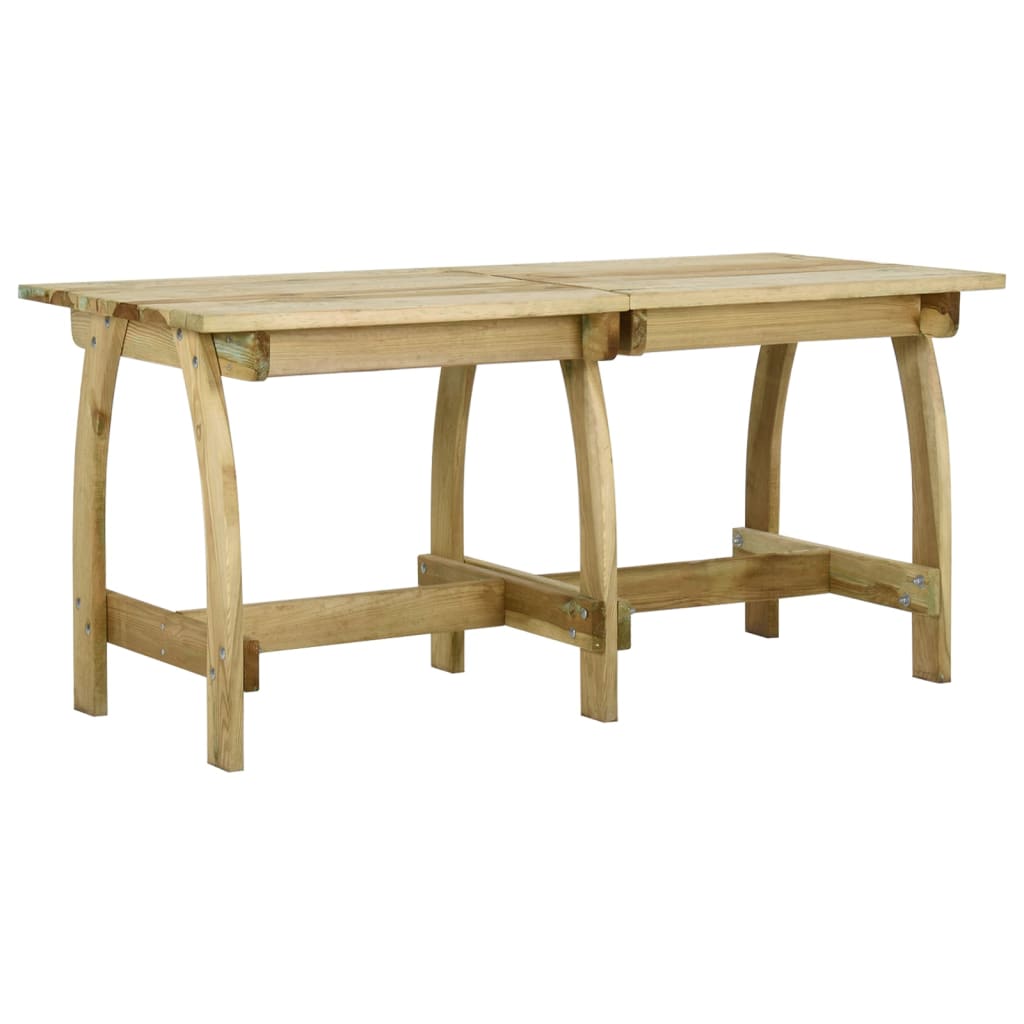 Tavolo da Giardino 160x74x75 cm in Legno di Pino Impregnato - homemem39