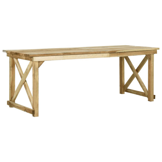 Tavolo da Giardino 200x79x75 cm in Legno di Pino Impregnato - homemem39