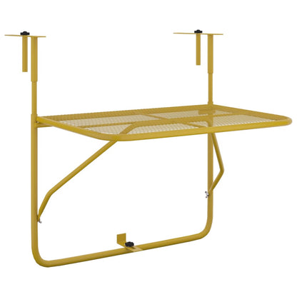 Tavolo da Balcone Oro 60x40 cm in Acciaio - homemem39