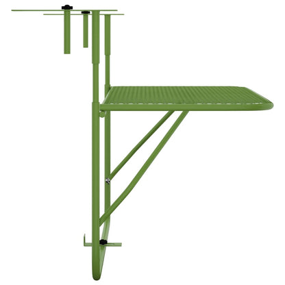 Tavolo da Balcone Verde 60x40 cm in Acciaio - homemem39