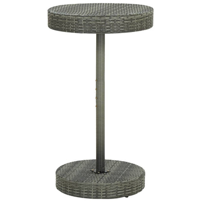 Set Bar da Giardino 3 pz con Cuscini in Polyrattan Grigio - homemem39