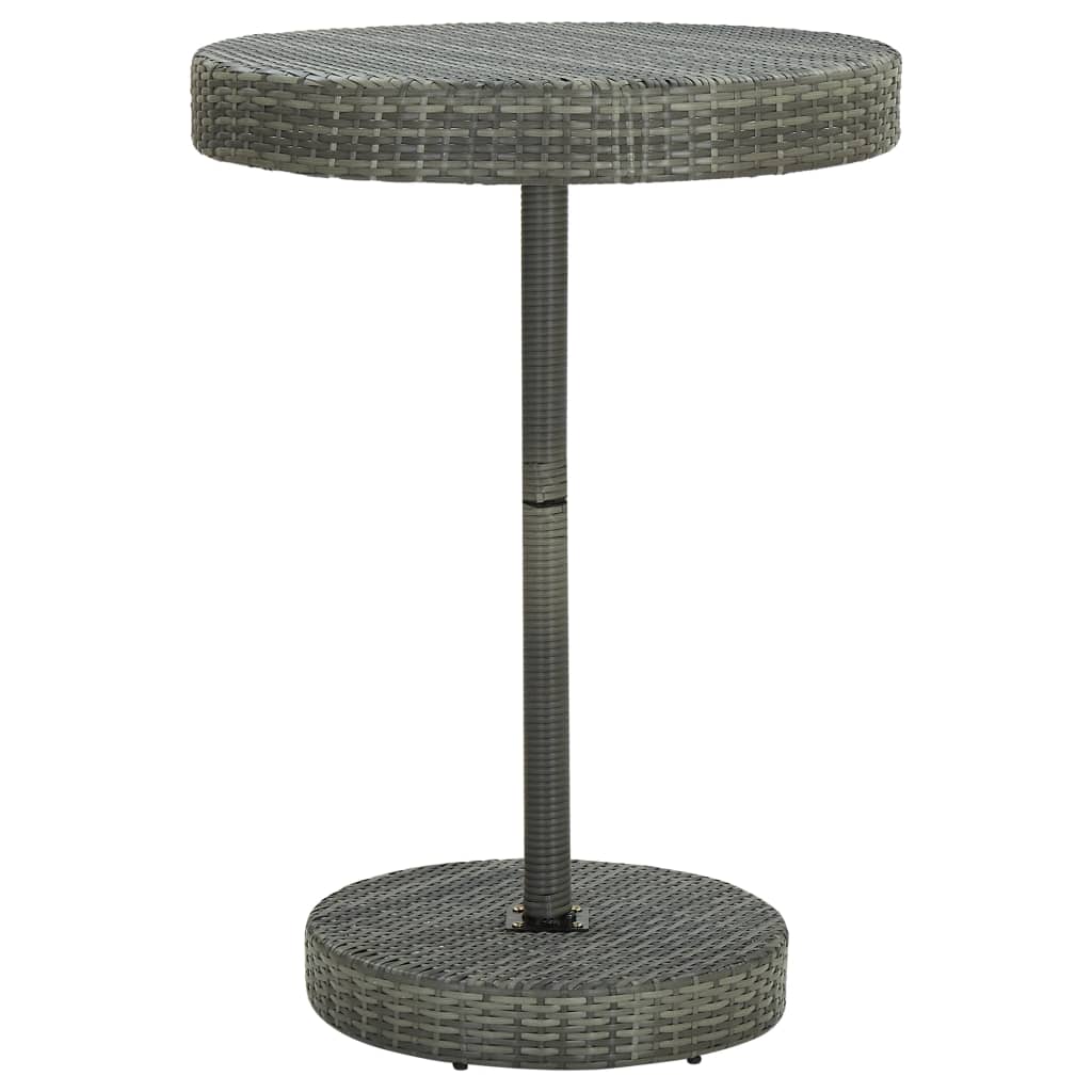 Set da Bar da Giardino 5 pz con Cuscini in Polyrattan Grigio - homemem39