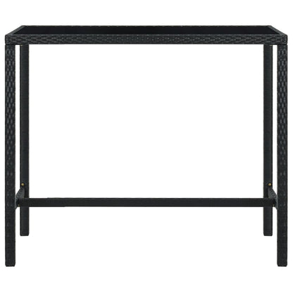 Set Bar da Giardino 5 pz con Cuscini in Polyrattan Nero - homemem39