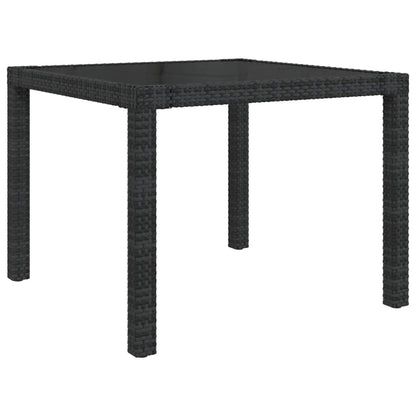 Set Mobili da Giardino 5 pz con Cuscini in Polyrattan Nero - homemem39