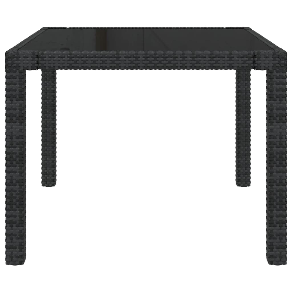 Set Mobili da Giardino 5 pz con Cuscini in Polyrattan Nero - homemem39