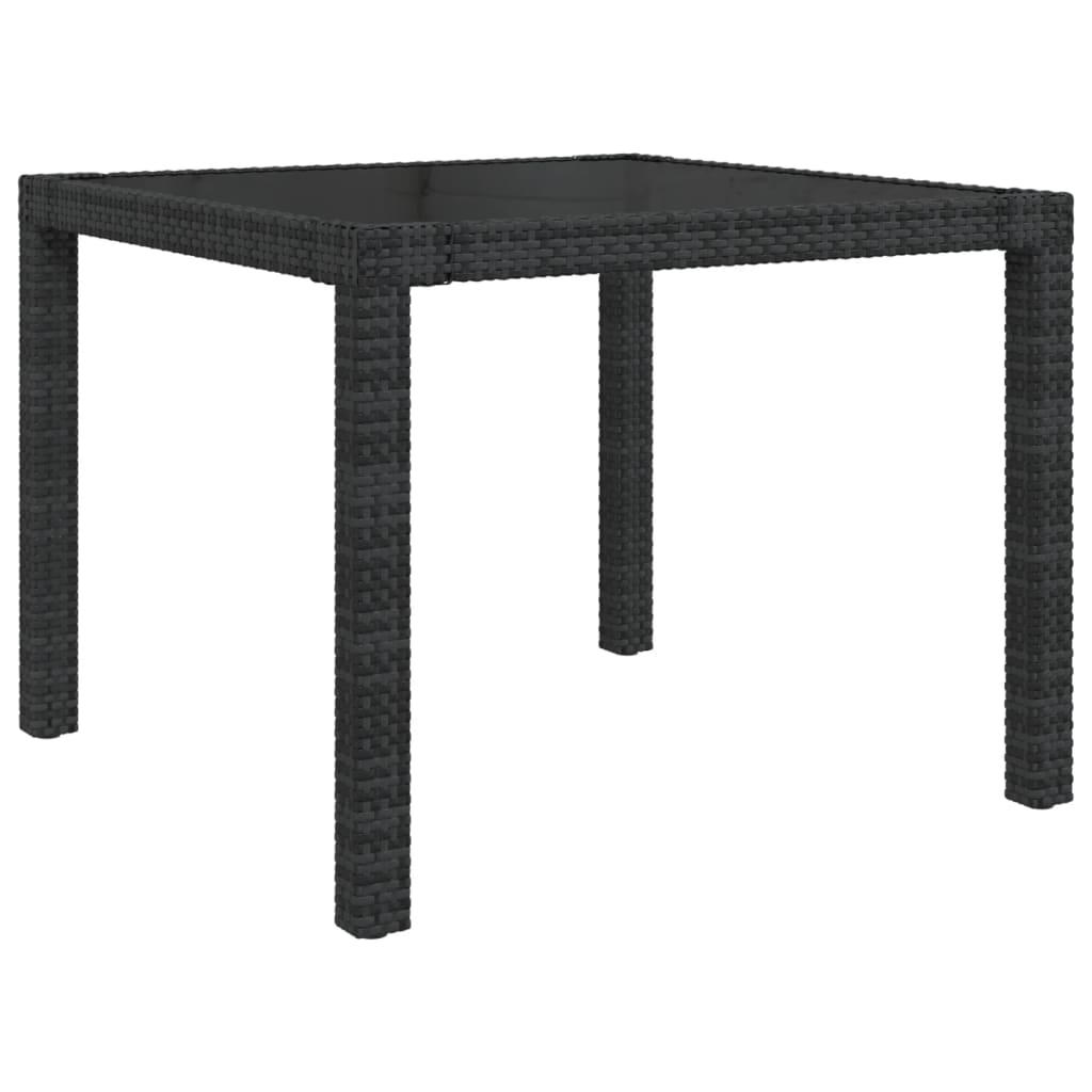 Set Mobili da Giardino 3 pz con Cuscini in Polyrattan Nero - homemem39