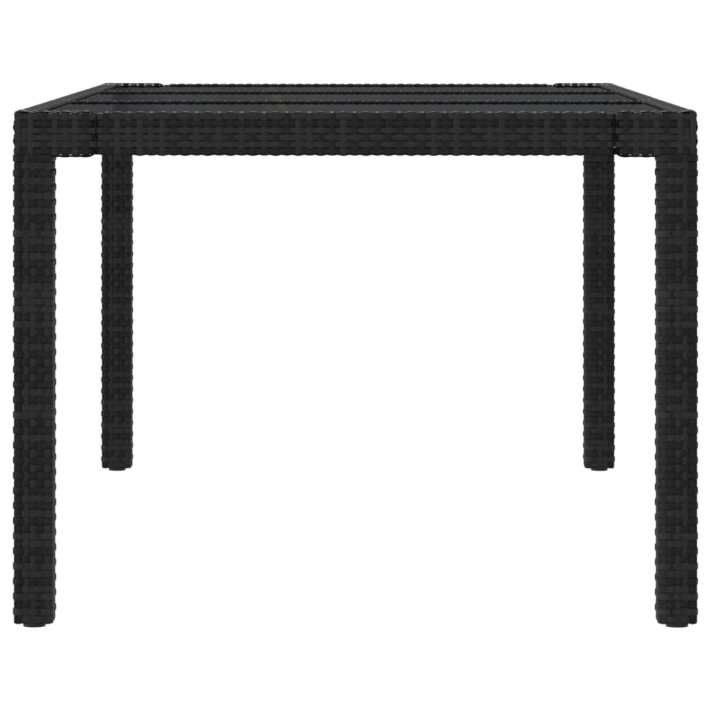 Set Mobili da Giardino 7 pz con Cuscini in Polyrattan Nero - homemem39