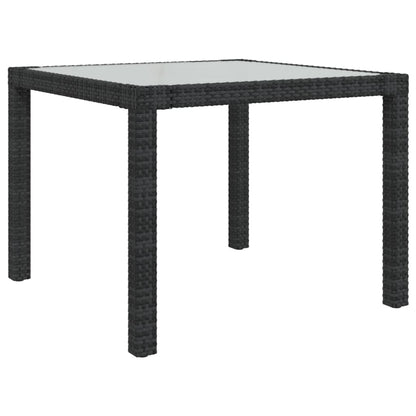 Set Mobili da Giardino 3 pz con Cuscini in Polyrattan Nero - homemem39