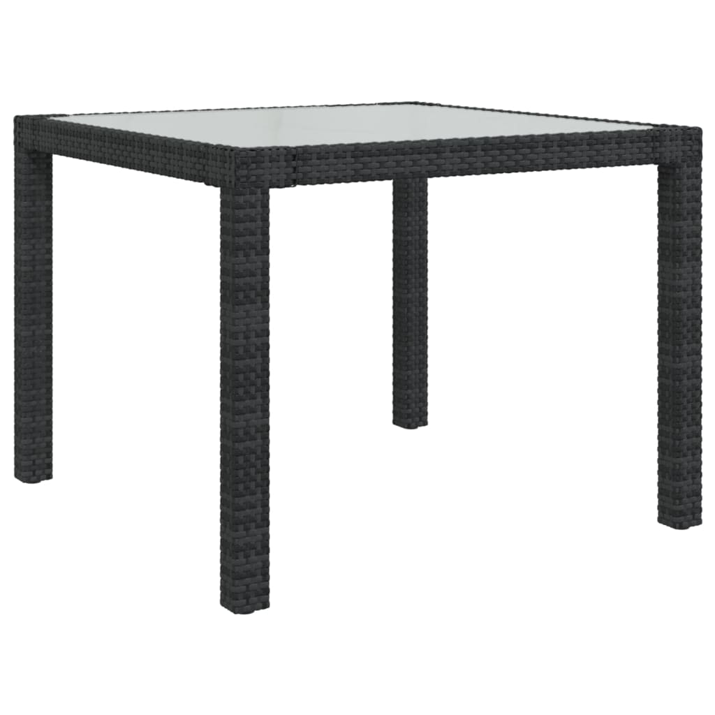 Set Mobili da Giardino 5 pz con Cuscini in Polyrattan Nero - homemem39