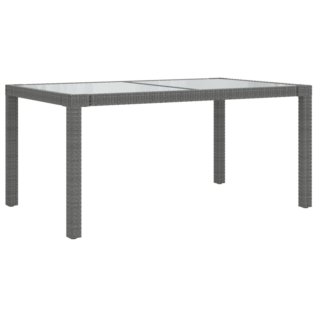 Set da Pranzo da Esterno 5 pz con Cuscini in Polyrattan Grigio - homemem39