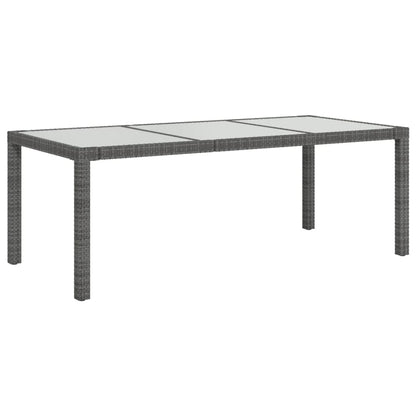 Set da Pranzo per Esterni 7 pz con Cuscini in Polyrattan Grigio - homemem39