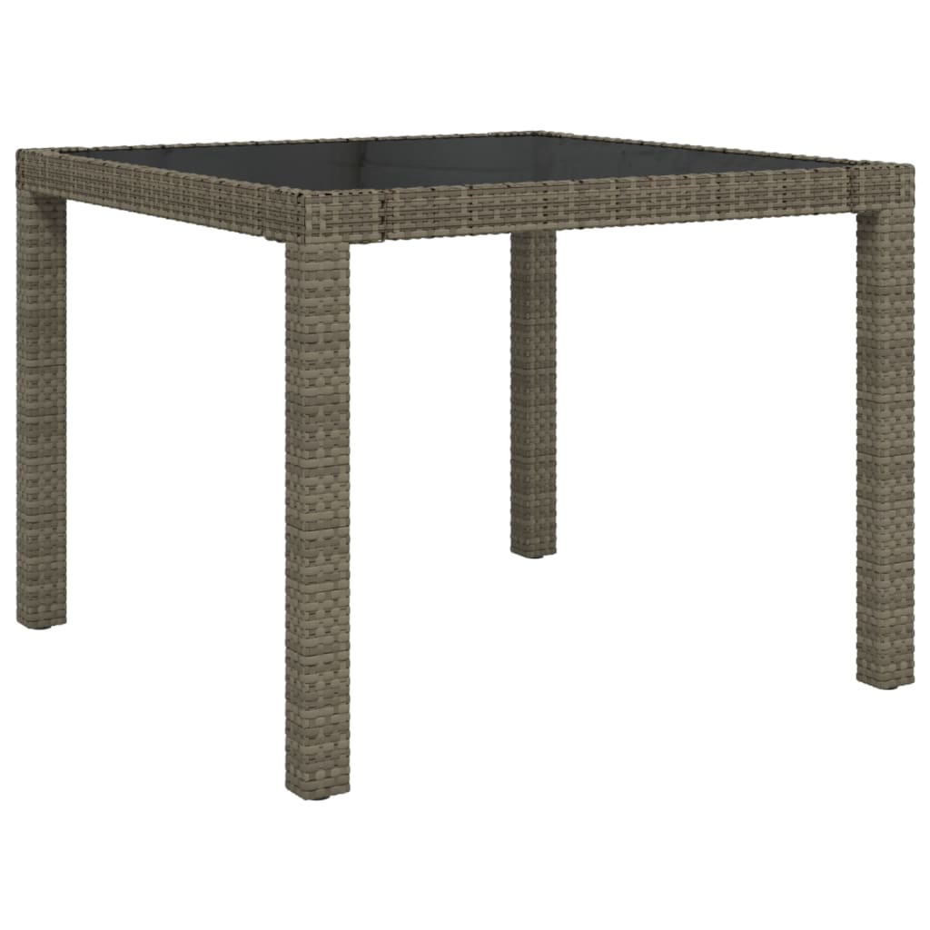 Set da Pranzo per Esterni 3 pz con Cuscini in Polyrattan Grigio - homemem39