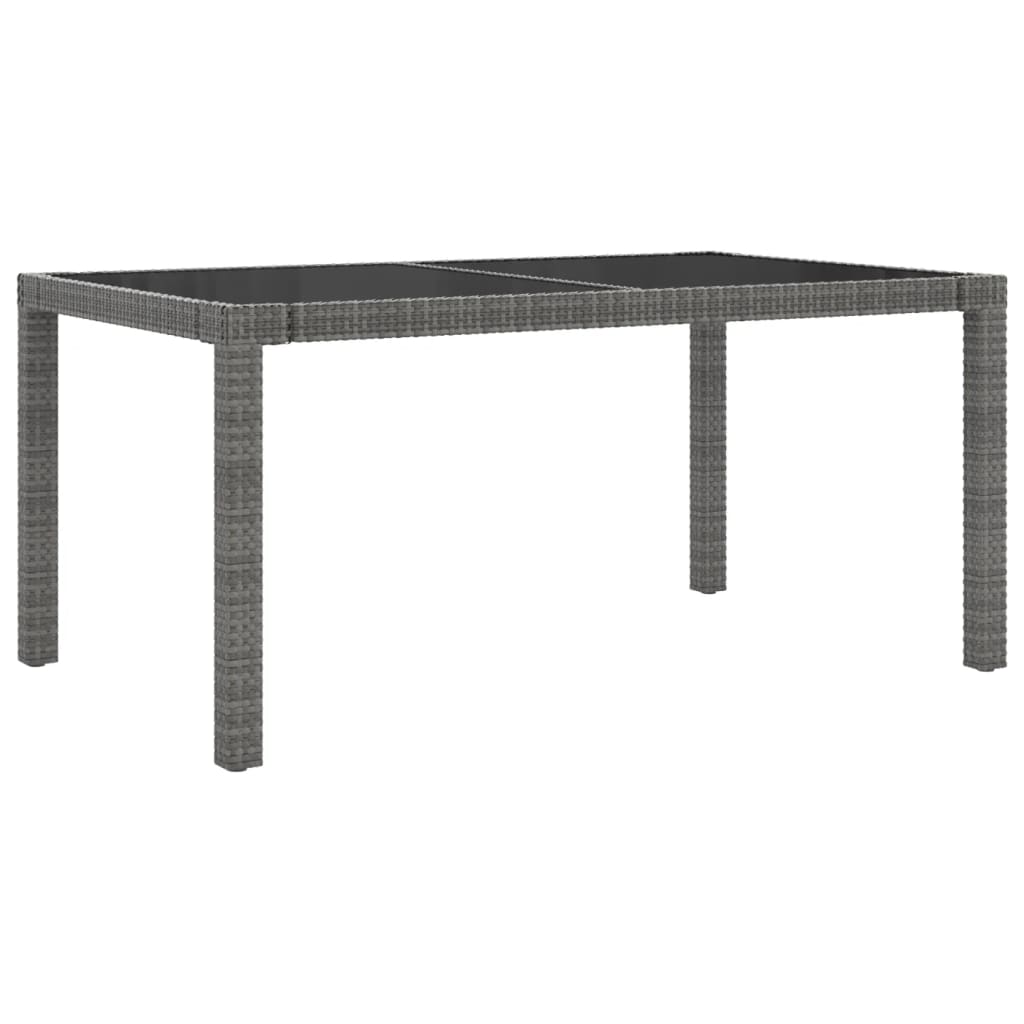 Set da Pranzo da Esterno 5 pz con Cuscini in Polyrattan Grigio - homemem39