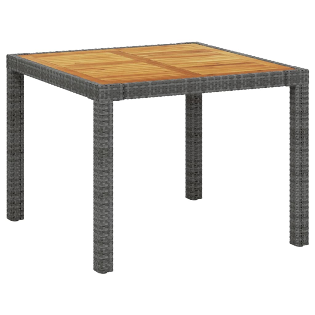 Set da Pranzo per Esterni 3 pz con Cuscini in Polyrattan Grigio - homemem39