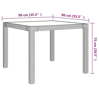 Set Mobili da Giardino 3 pz con Cuscini in Polyrattan Beige - homemem39