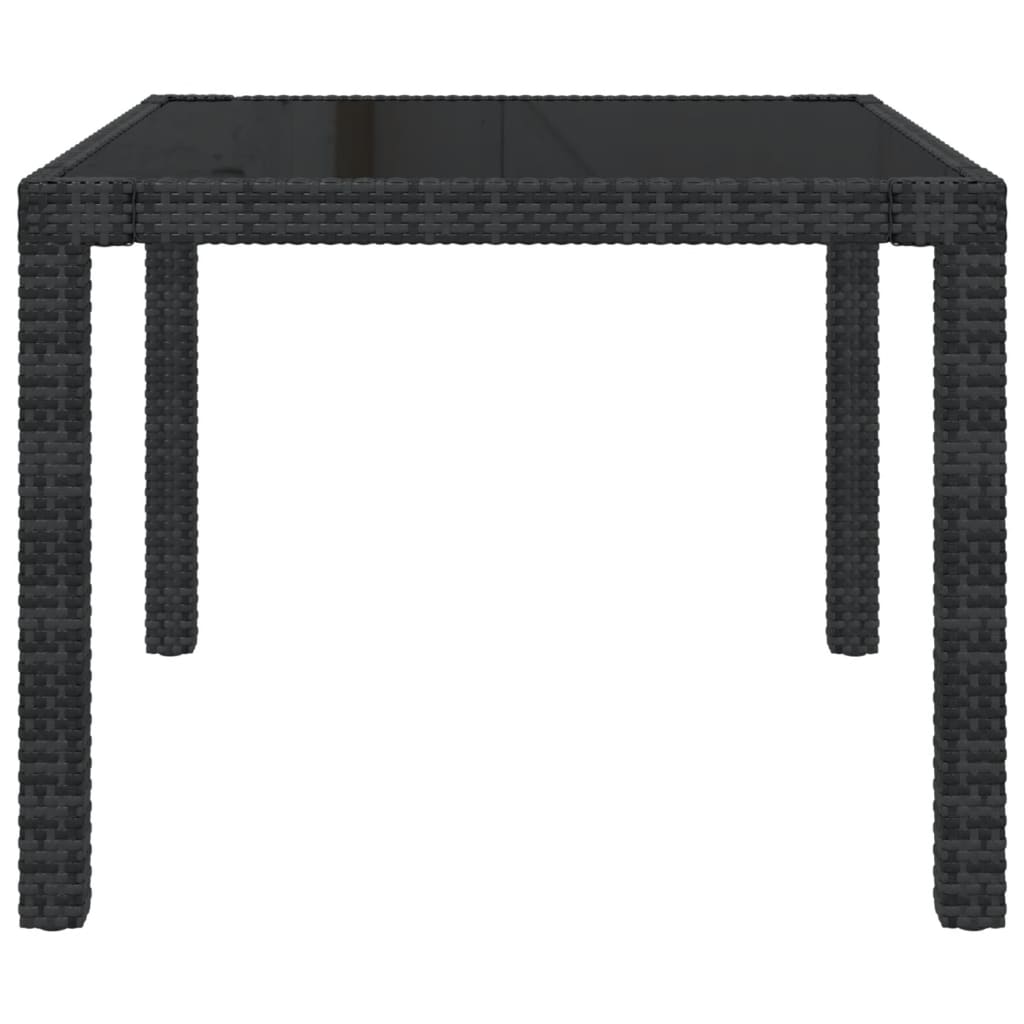 Set Mobili da Giardino 5 pz con Cuscini in Polyrattan Nero - homemem39