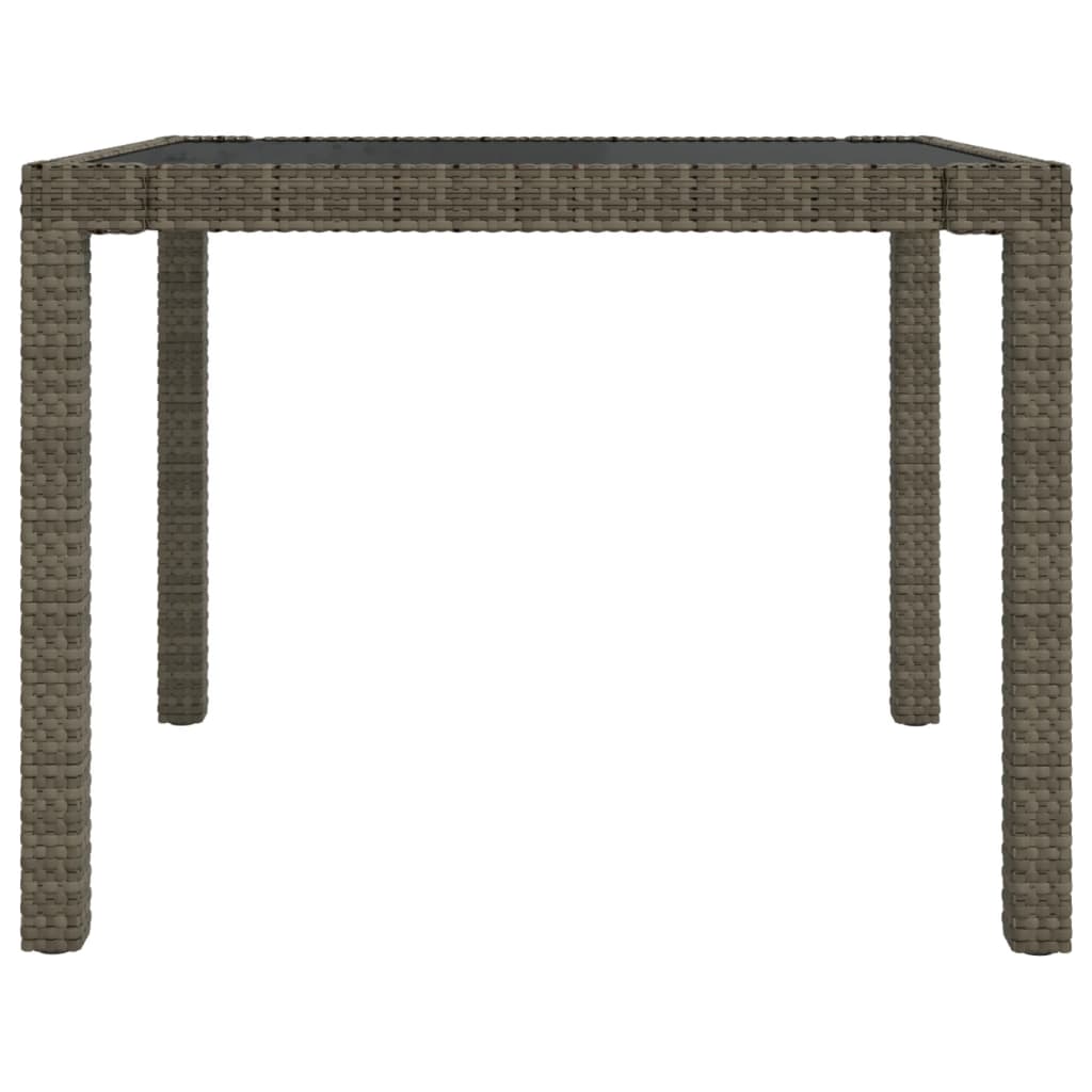 Set da Pranzo da Esterno 5 pz con Cuscini in Polyrattan Grigio - homemem39