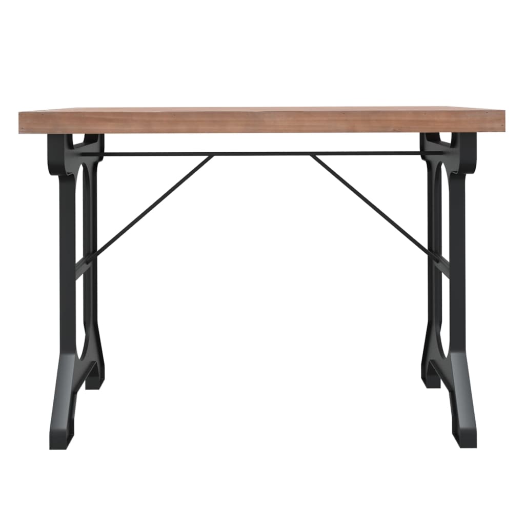 Tavolo da Pranzo 110x65x82cm in Legno Massello di Abete e Ferro - homemem39