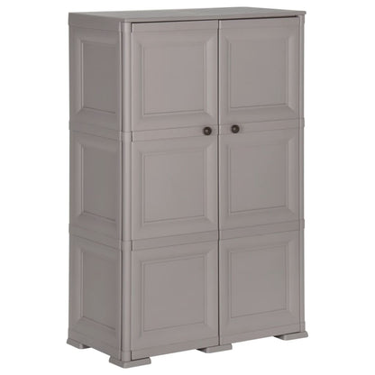 Armadietto in Plastica 79x43x125 cm Effetto Legno Grigio - homemem39