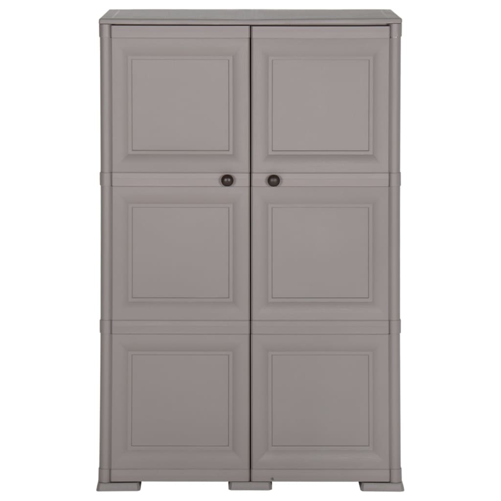 Armadietto in Plastica 79x43x125 cm Effetto Legno Grigio - homemem39