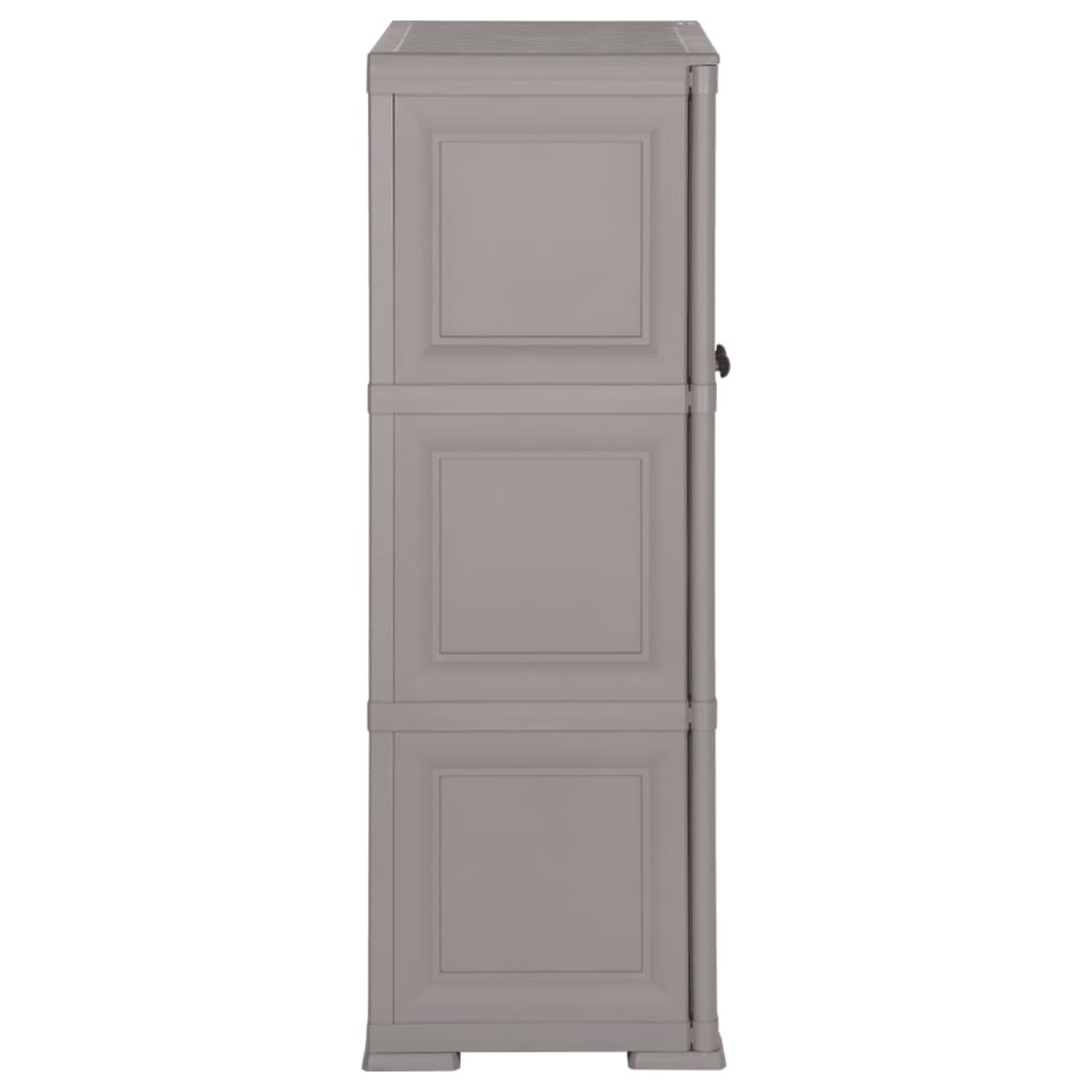 Armadietto in Plastica 79x43x125 cm Effetto Legno Grigio - homemem39