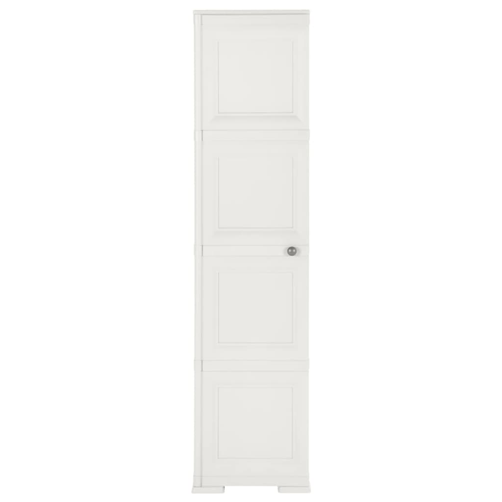 Armadietto in Plastica 40x43x164 cm Effetto Legno Bianco Angora - homemem39