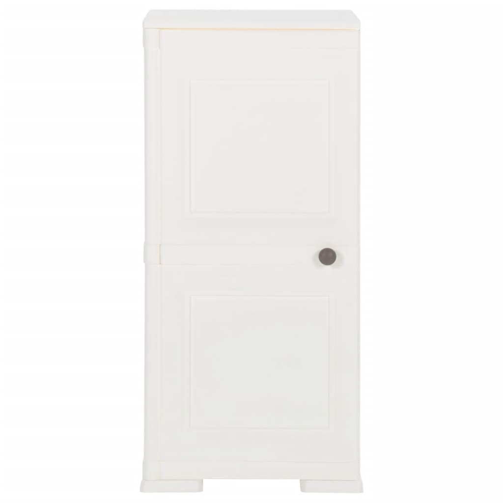 Armadietto in Plastica 40x43x85,5cm Effetto Legno Bianco Angora - homemem39