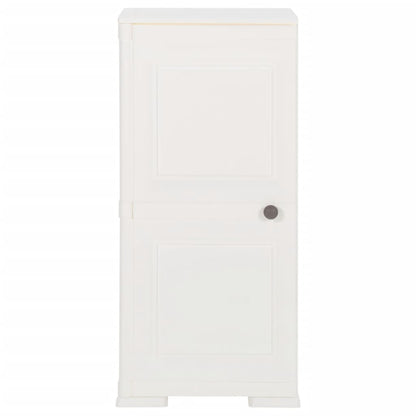 Armadietto in Plastica 40x43x85,5cm Effetto Legno Bianco Angora - homemem39