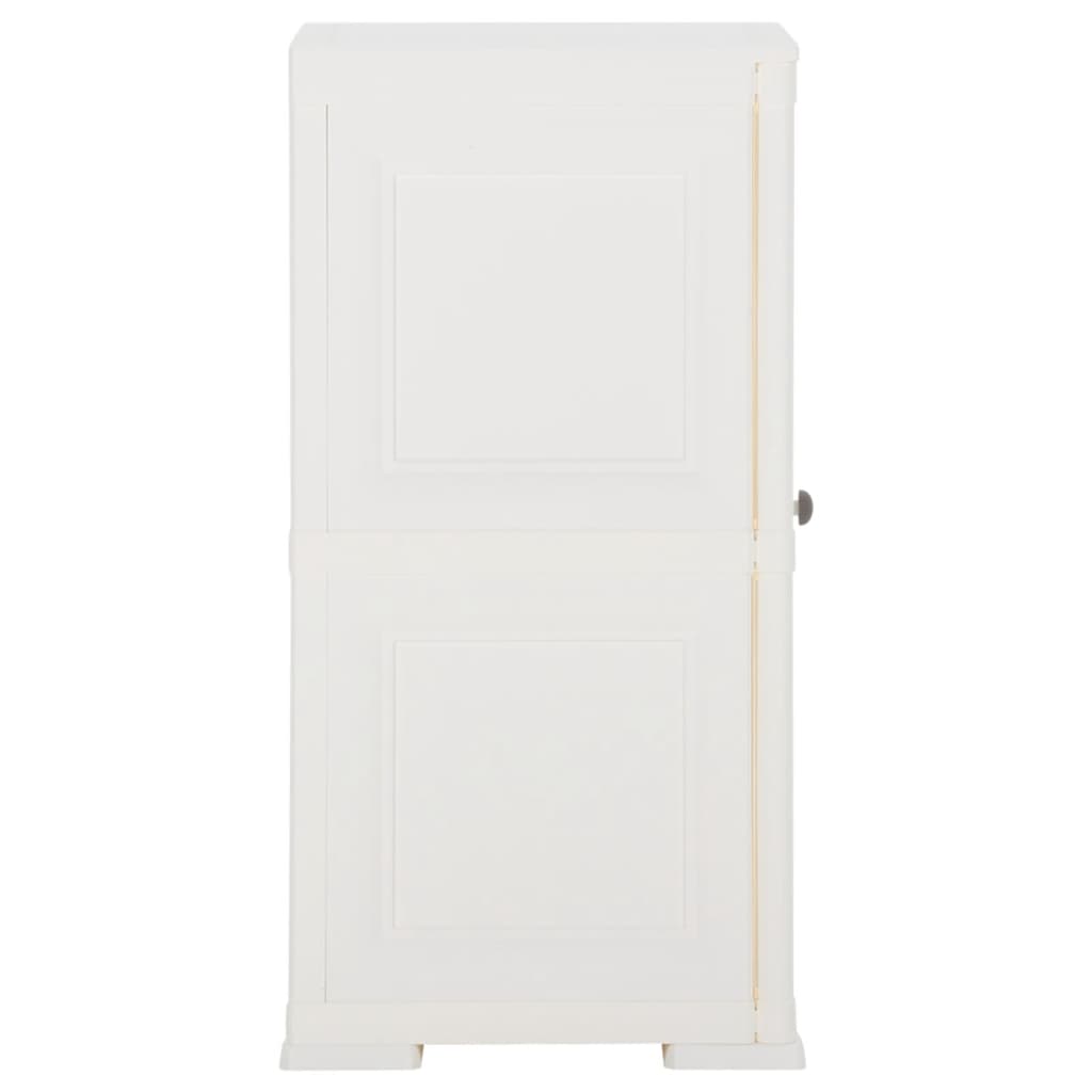 Armadietto in Plastica 40x43x85,5cm Effetto Legno Bianco Angora - homemem39